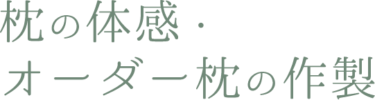 枕の体感・オーダー枕の作製